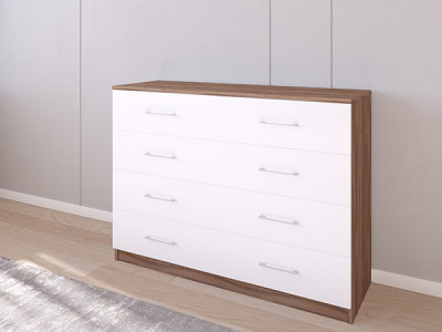 Комод 05/23 120х40х90 Орех/Белый