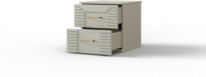 Модульная спальня "Карлин" - Белый текстурный/Корунд джелато