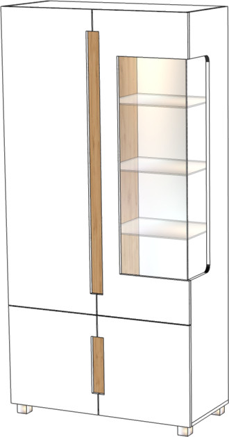 Модульная гостиная комната "Шанталь" - Дуб наварра/Белый