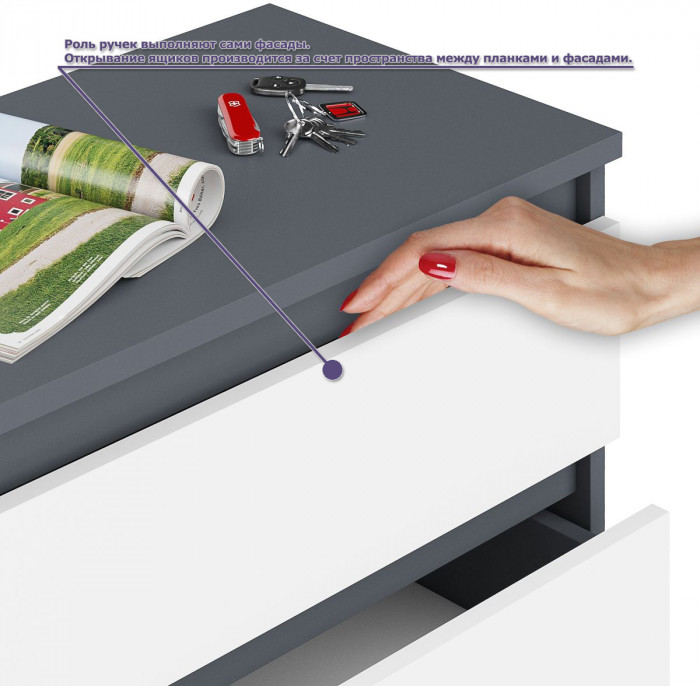 Мори Стол компьютерный МС-16 правый + Шкаф МШ900.1 + Антресоль МА900.1, цвет графит/белый, ШхГхВ 214,8х84,9х234,2 см., выдвиж. ящ. справа, НЕ ун. сб.