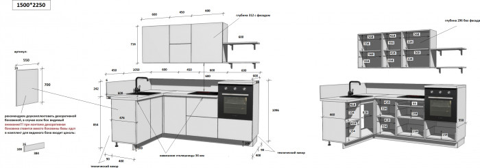 КГ Угловой 1500*2250 (без пм) Эмаль, Крем  Арника РМ в.3