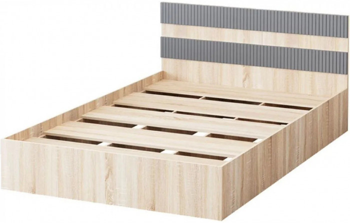 Модульная спальня Карина-6 МДФ, композиция 1 (Графит, Дуб Сонома)