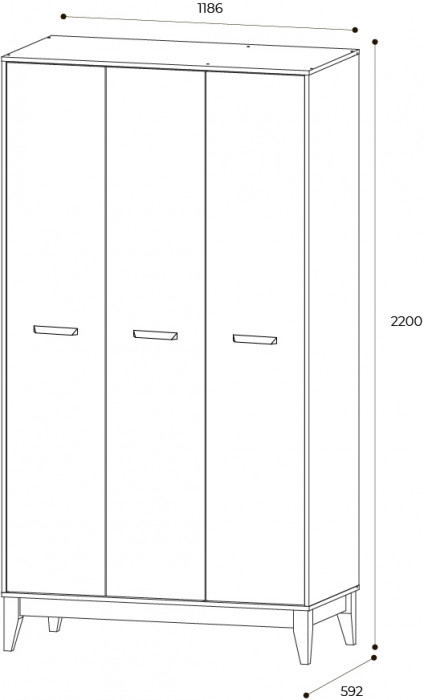 Шкаф для одежды и белья Скандика