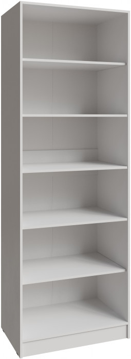 Шкаф Мадрид (0,8) с полками без зеркала, Белый/Ателье светлое