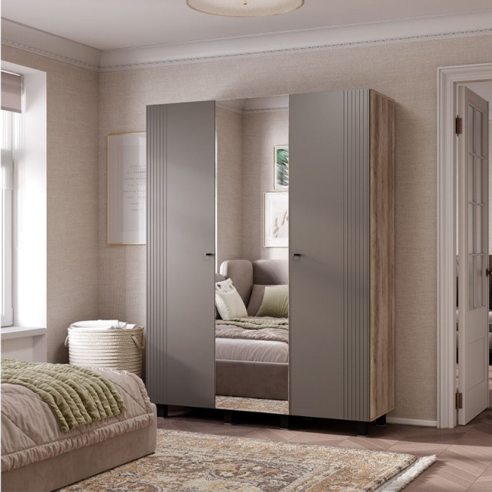 "Олива" ШК-08 Шкаф 3-х створчатый Дуб каньон/MF14