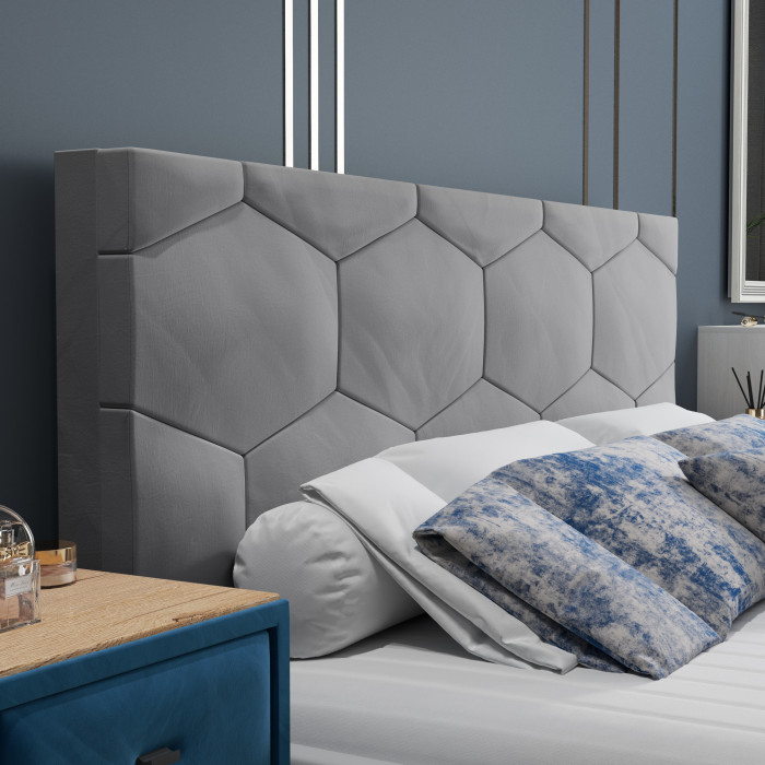 Манука Кровать интерьерная 160 светло-серый, ПМ