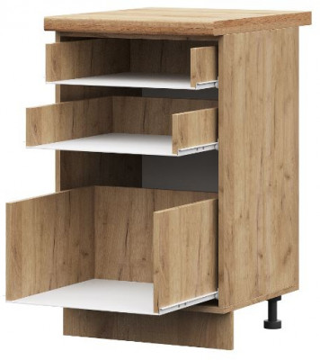 ШН3Я 500 корпус шкаф нижн. с 3 ящ (500*820*474) ПВ дуб крафт золото