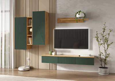 Флэш Модульная Гостиная, вариант №2, Браш мени грин/Дуб крафт