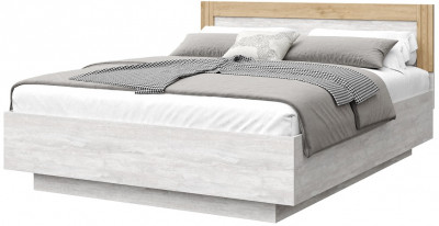 Кровать 140х200 с щитовым основанием "Каен" - Ледяное дерево/Артизан