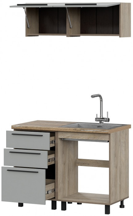 Кухня Этна 1.1 м. Комплект 2, софт грей