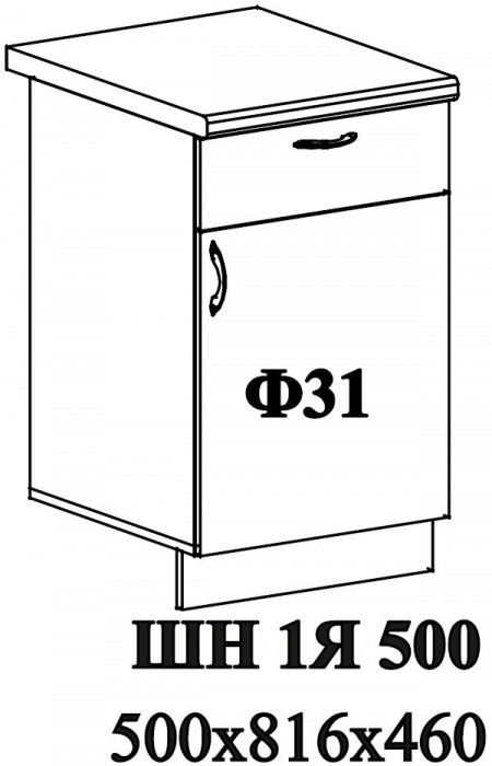 Ф-31 Мария (ШН1Я 500) МДФ белый