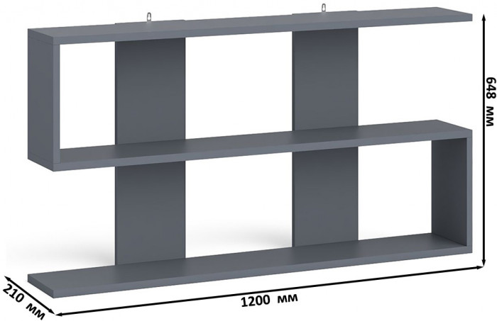 Мори компьютерный стол МС-2 + Шкаф МШ1200.1 + Полка 1200, графит