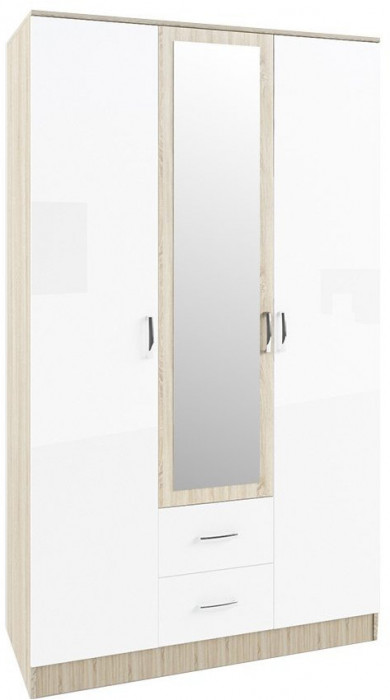 Модульная гостиная Софи, композиция 1, Белый глянец/Дуб Сонома