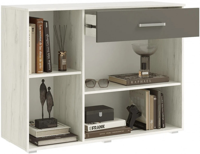 Модульная спальня Фиеста NEW композиция 3 (Дуб крафт белый/Графит)