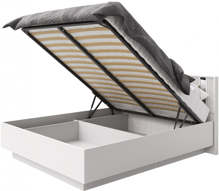 Кровать 140х200 "Харди" с подъемным механизмом - Латте/Ирландский ликер