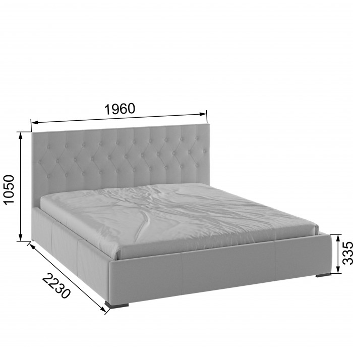 Октавия Кровать интерьерная 180 светло-серый ромб, ПМ
