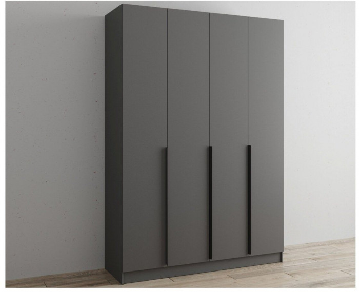 Шкаф Мадрид 160 без зеркала, графит серый