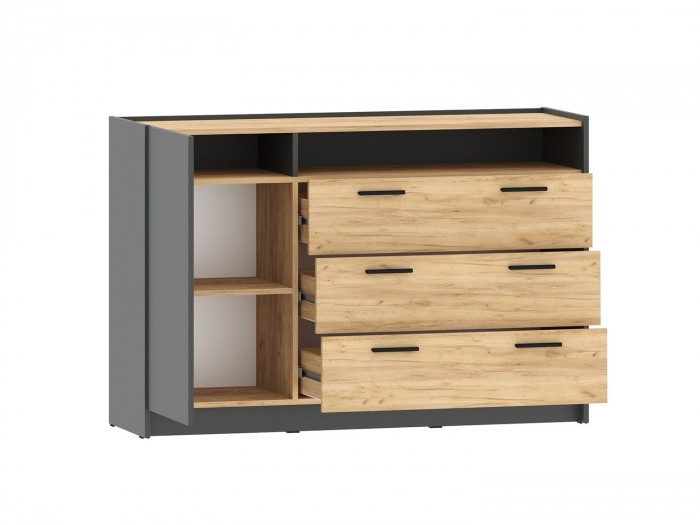 Спальня Оттавия 1 Антрацит/Дуб золотой