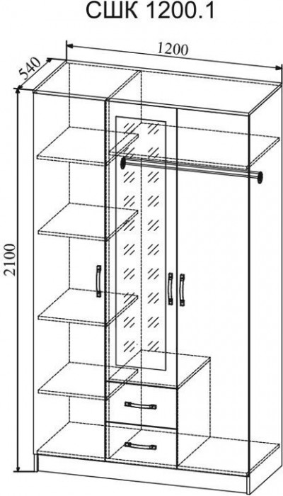 Модульная гостиная Софи, композиция 3, Белый глянец/Дуб Сонома