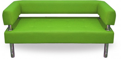 Диван Бизнес 100, экокожа, зеленый