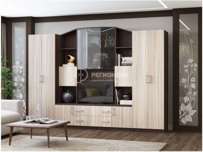 Гостиная Макарена-4 ЛДСП (Венге / Ясень шимо светлый)