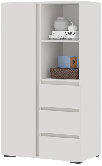 Хелен ШК 03 Шкаф (0,802х1,414х0,460) белый/белый