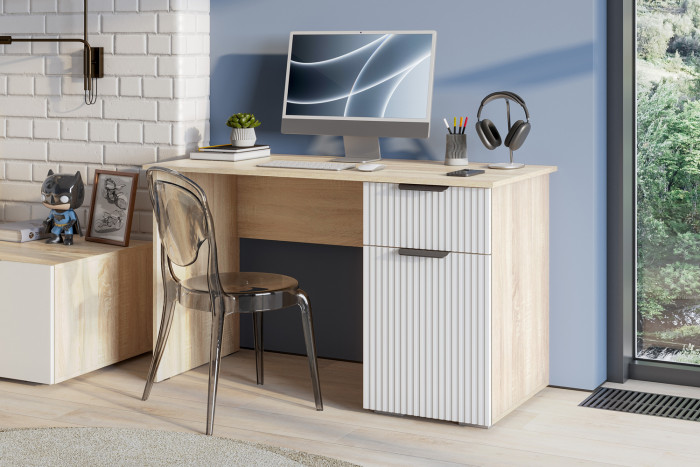 Стол письменный Норд СТП03-1200, Дуб сонома, Софт пломбир