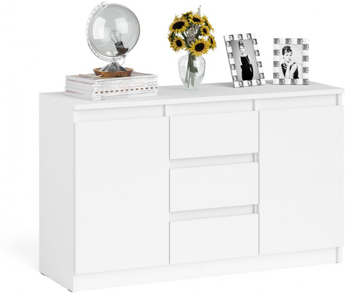 Мори Комод МК1200.3, цвет белый, ШхГхВ 120,4х41х73 см.