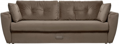 Диван-кровать Амстердам Люкс, 160х195, еврокнижка, независимый пружинный блок, велюр, коричневый