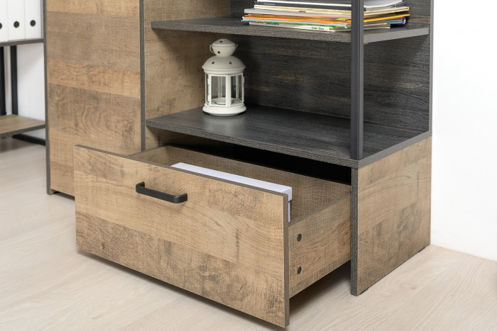 Трувор 13.70 Тумба под ТВ + 13.307.01 Комод + 15.60 Полка, дуб гранж песочный/интра