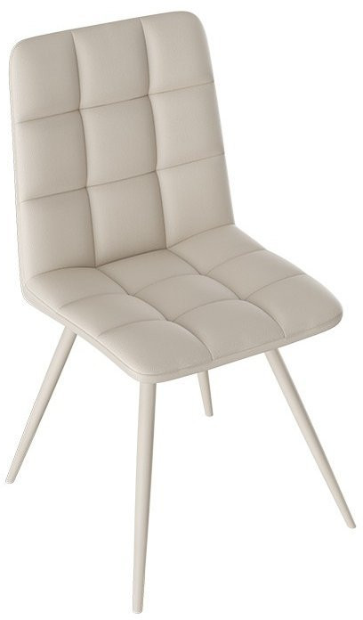 Бруно Стул (конус Т3) (Черный муар матовый/Кожзам Белый)