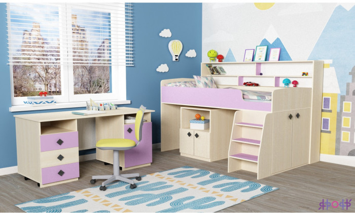 Кровать-чердак Малыш 5 (Винтерберг/Винтерберг)