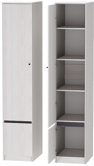 Модульная Прихожая Кэт-1, набор 6, Ясень Анкор Светлый/Графит