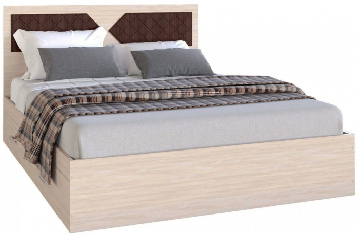 Николь Кровать 1600 (Венге / Лиственница светлая)