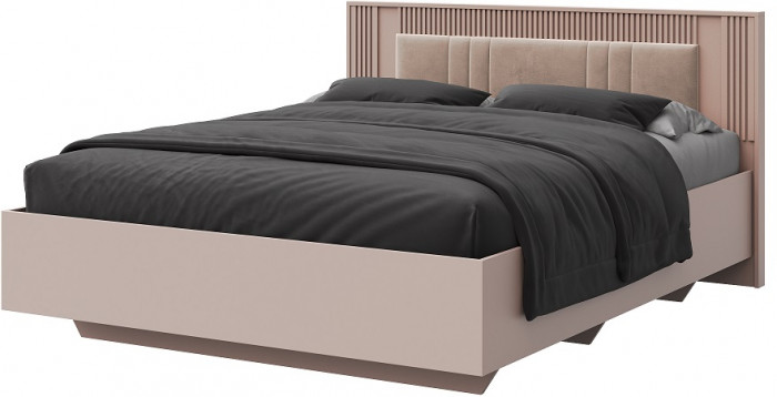 Кровать KING-SIZE 180х200 "Харди" с ПМ - Латте/Ирландский ликер