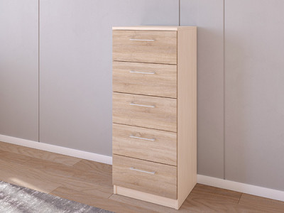 Комод 02/23 45х40х110 Дуб молочный/Сонома