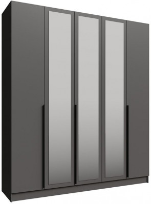 Шкаф Мадрид (2,0) с зеркалом графит серый