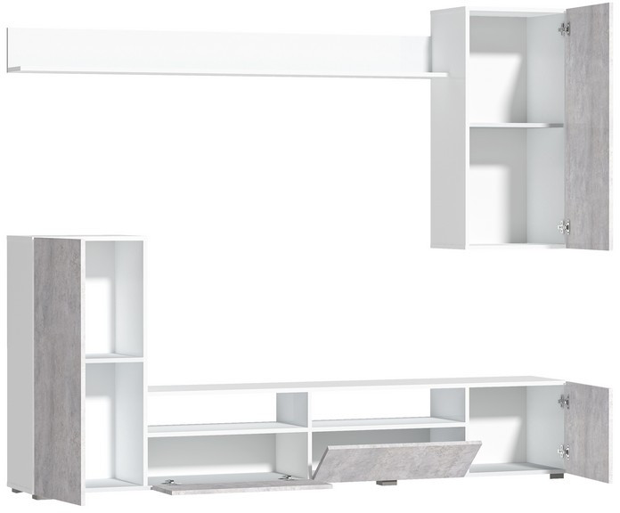 Гостиная Аллегро-2, Белый/Цемент светлый