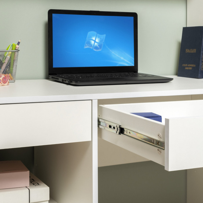 компьютерный стол Комфорт 12.77F, белый шагрень