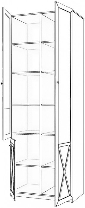 Бэль 1/2 Шкаф двухдверный + Карнизы 802/424 Слоновая кость