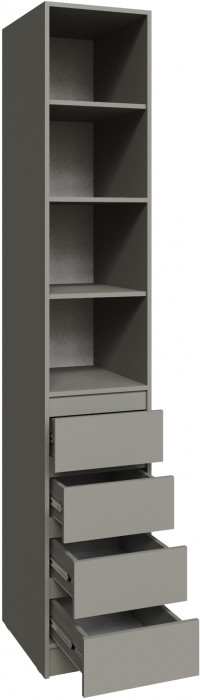 Шкаф Мадрид (0,4) с 4 ящ. без ручек, Мокко