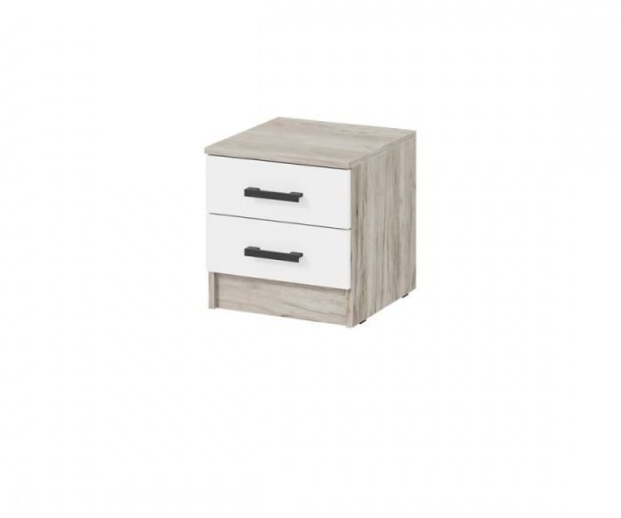 мс для спальни Ронда ТБ дуб крафт серый/белый