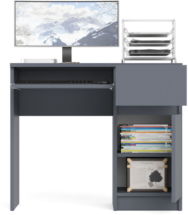 Мори компьютерный стол МС-1 правый, графит