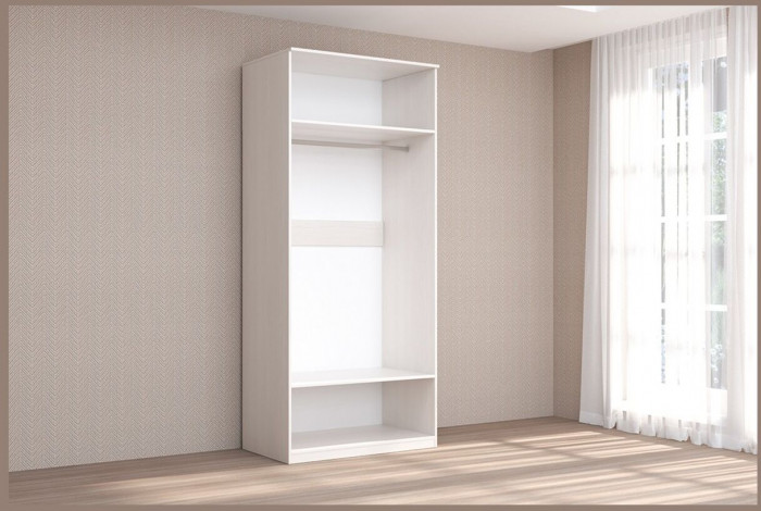 КЭТ-4 Шкаф 2-створчатый (Caiman белый/Бодега белая)