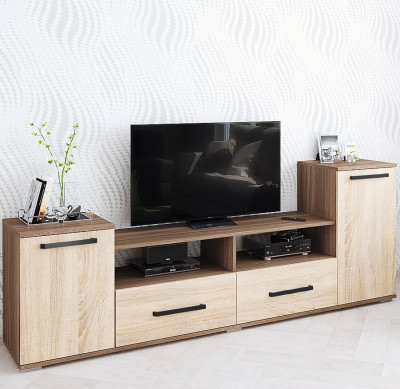 Тумба ТВ Парус-2 (2000*750*375) ясень шимо/дуб сонома