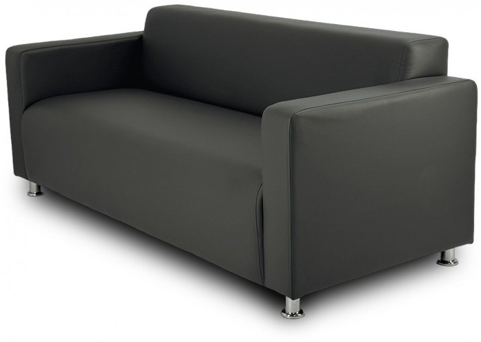 Диван прямой Томи, 180 см, экокожа, черный