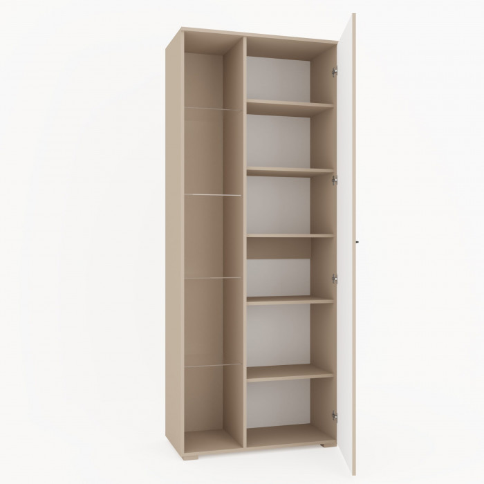 Шкаф с открытой нишей (правое исп.) "Денвер" - Персидский жемчуг/Шаде песочный