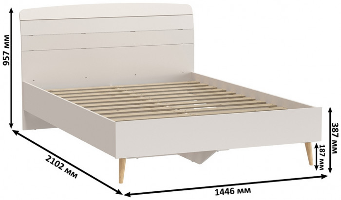 Афина Спальня 12-1400, кашемир серый