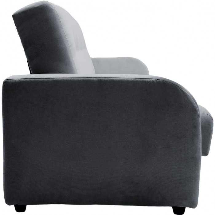 Раскладной диван-кровать, прямой, книжка, цвет серый, велюр, Лондон Люкс 120