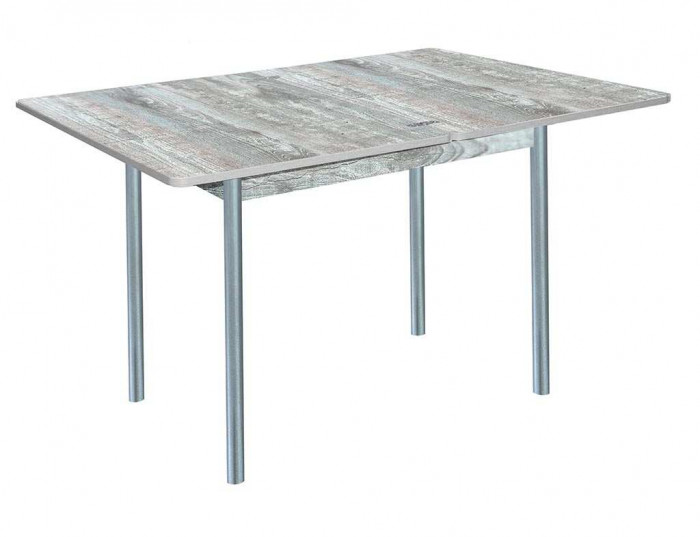 Симпл стол обеденный раскладной / бетон темный/металлик